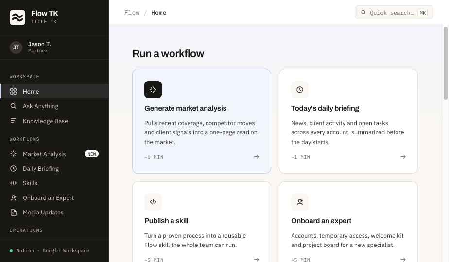 Flow TK Workflows